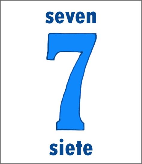 7 in Spanish