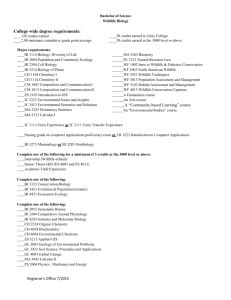 Bachelor Of Science Biology College Wide Degree Requirements Bachelor Of Science Biology College Wide Degree Requirements