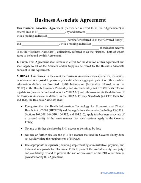 Business Associate Agreement Compliance