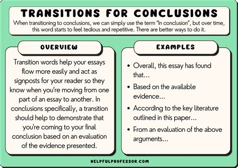 Conclusion Transition Words Made Easy