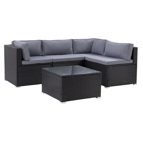 Corliving Parksville Resin Wicker Rattan And Galvanized Steel Patio Corliving Parksville Resin Wicker Rattan And Galvanized Steel Patio