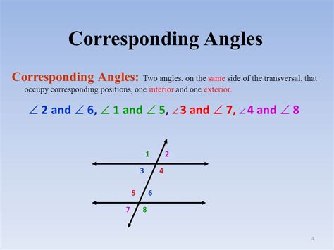 Corresponding Angles Definition Theorem With Examples