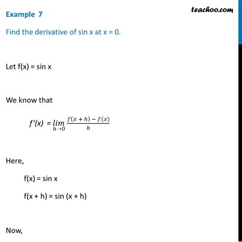 Derivative of Sin x Explained
