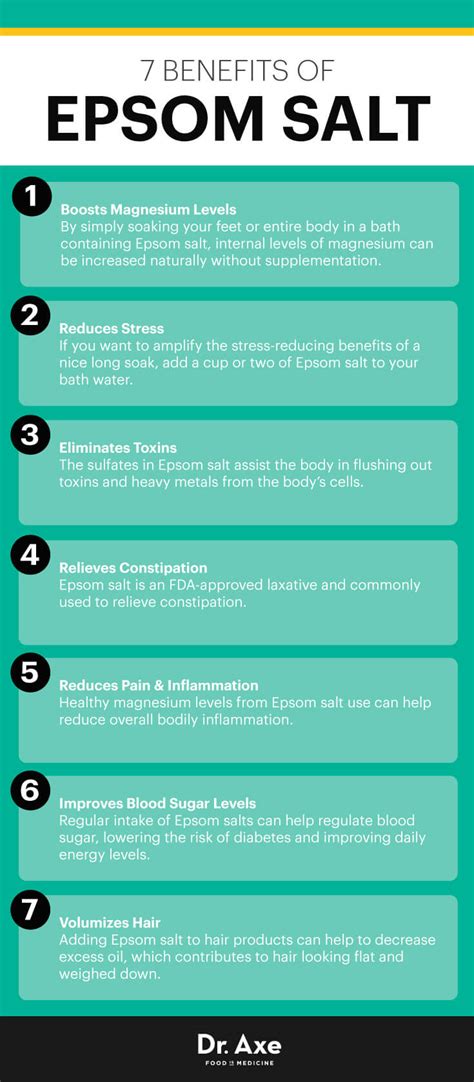 Epsom Salt And Its Wonderful Health Benefits Infographic Epsom Salt And Its Wonderful Health Benefits Infographic