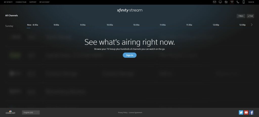 ESPN Xfinity Channel Guide