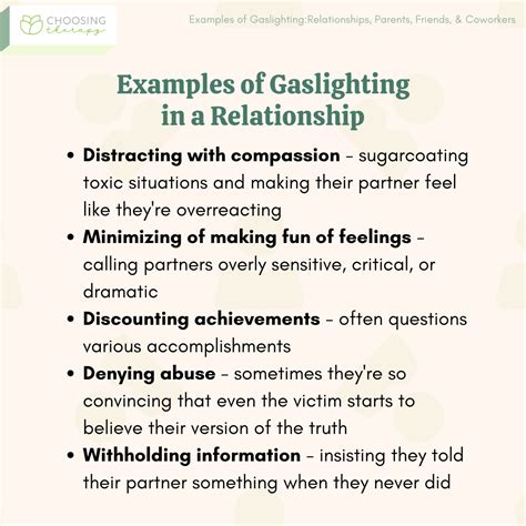 Examples Of Gaslighting Examples Of Gaslighting