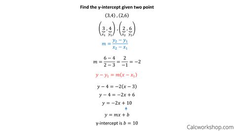 Find Y Intercept With Two Points