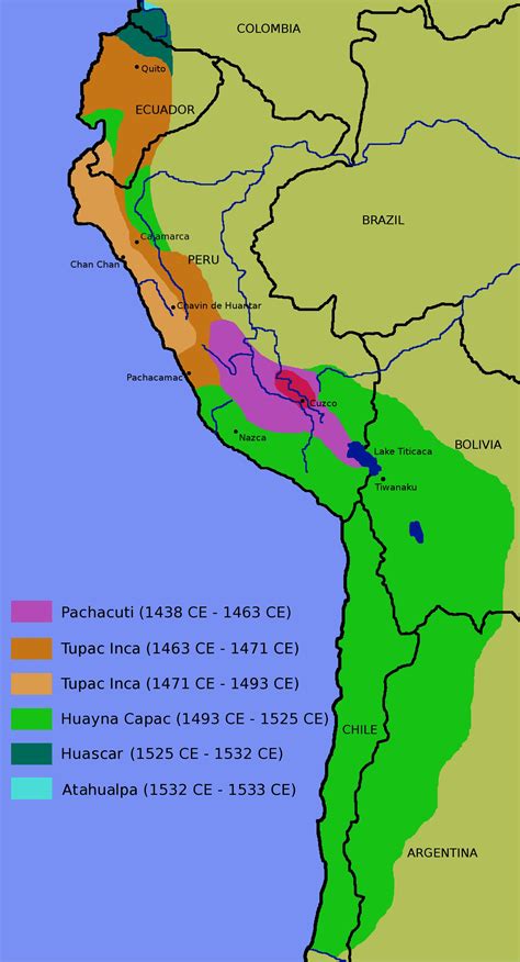 Inca Empire Map Inca Empire Map