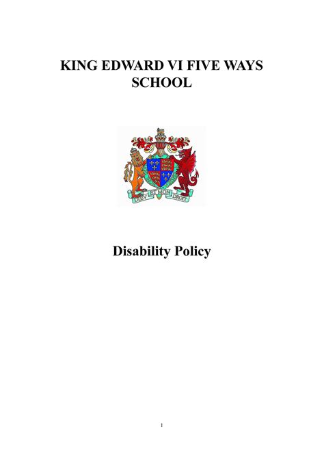 King Edward Vi Five Ways Schoo Disability Policy Doc Page 4 5 King Edward Vi Five Ways Schoo Disability Policy Doc Page 4 5