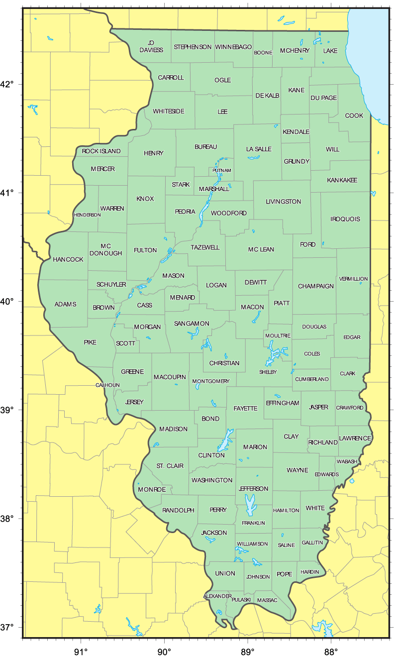 Illinois County Map