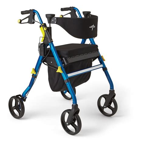 Medline Premium Empower Folding Mobility Rollator Walker W 8 Wheels Medline Premium Empower Folding Mobility Rollator Walker W 8 Wheels