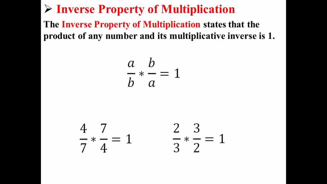 Multiplicative Inverse Property Explained