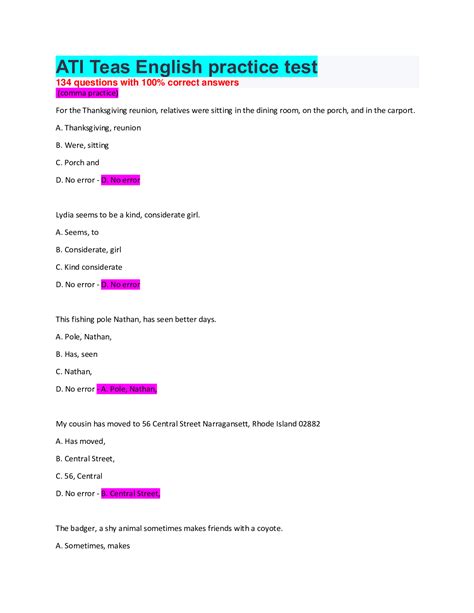 5 Free TEAS Tests