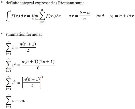 Riemann Sum Formula Guide