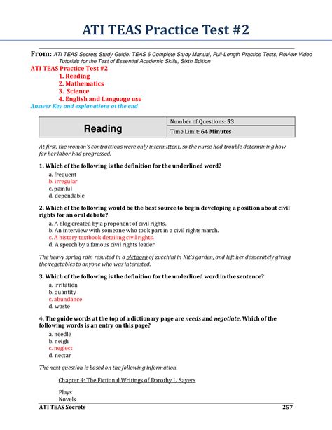 5 Teas Test Tips