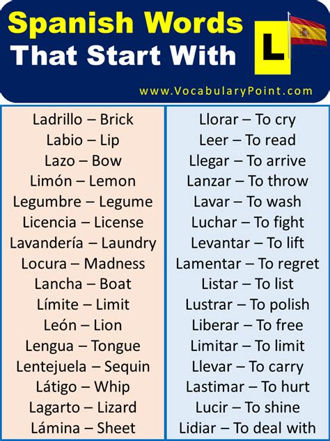 7 Lovely Spanish L Words