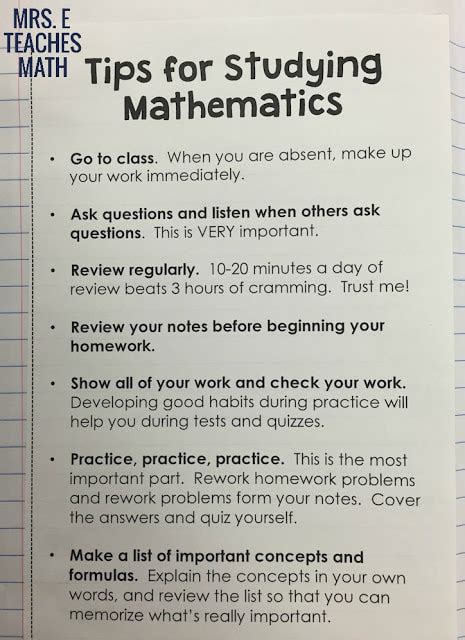 Tips For Math Tips For Math