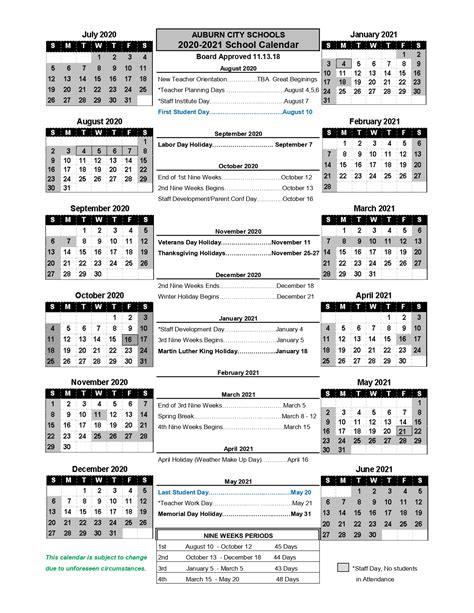 UA Academic Calendar Dates