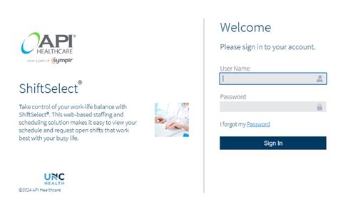 UNC API Shift Select Guide