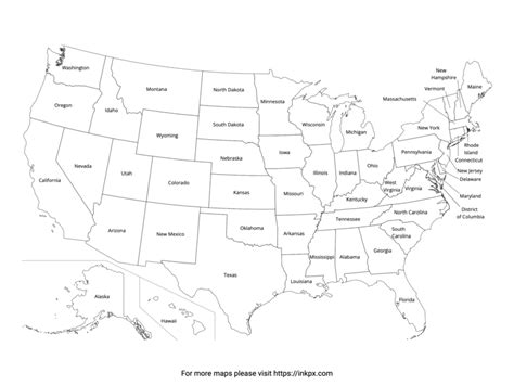Usa Map With State Names Printable Usa Map With State Names Printable