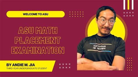 Welcome To Asu The Mathematics Placement Exam Youtube Welcome To Asu The Mathematics Placement Exam Youtube