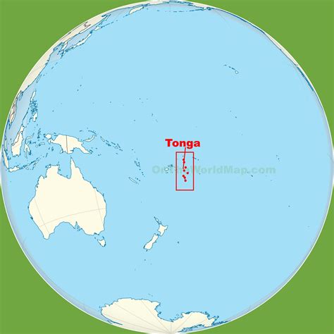 Tonga Location in Pacific Ocean