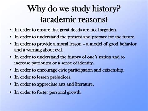 Study History to Learn