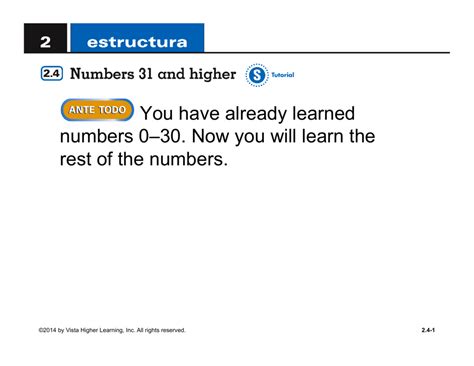 You Have Already Learned Numbers 0 30 Now